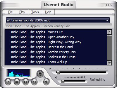 Screenshot of Usenet Radio 1.00